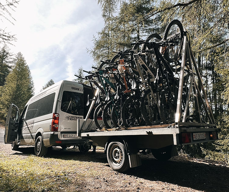 The rental fleet and the spare bike