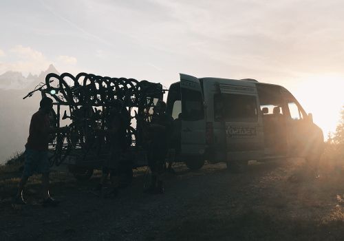 MTB shuttles in the swiss Alps